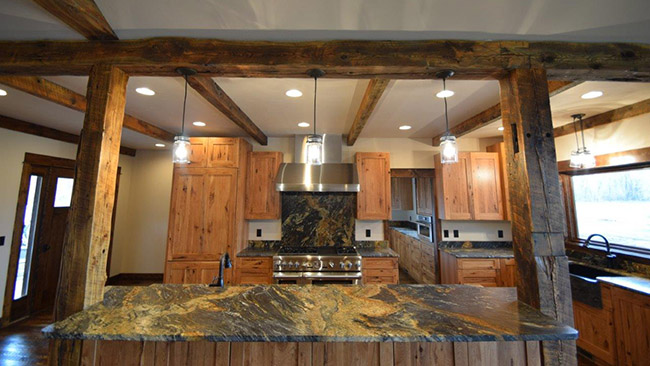 Large Wood Beams Groveland Homestead