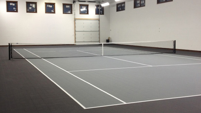 Indoor Tennis Court Montana Home
