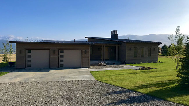 Two Car Garage Attached Mt Custom Home